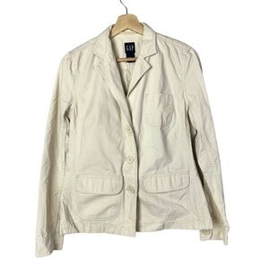 Gap Cream Off White Utility Button Down Jacket M